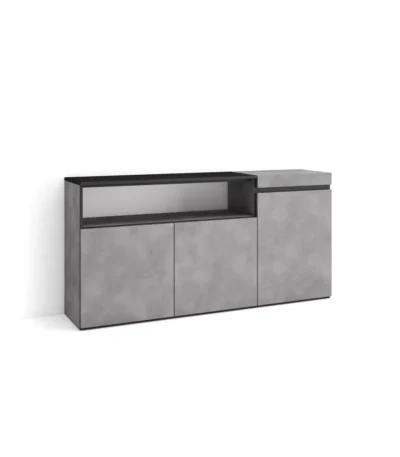 Aparadores para salón, 150x75x35cm, Diseño Industrial, Cemento - Muebles de salón modernos