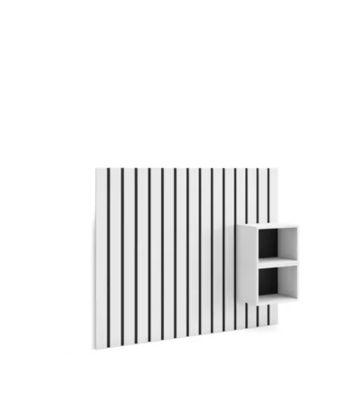 Cabecero con mesitas, 133x107x3cm, Blanco - Muebles de salón modernos