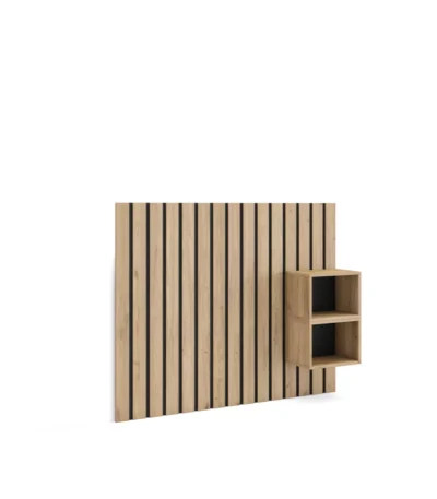 Cabecero con mesitas, 133x107x3cm, Roble - Muebles de salón modernos