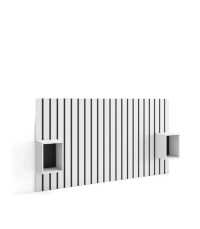 Cabecero con mesitas, 196x107x3cm, Blanco - Muebles de salón modernos