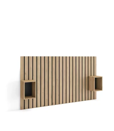 Cabecero con mesitas, 196x107x3cm, Roble - Muebles de salón modernos