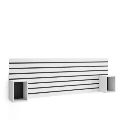 Cabecero con mesitas, 214x70x3cm, Blanco - Muebles de salón modernos