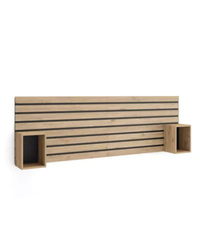 Cabecero con mesitas, 214x70x3cm, Roble - Muebles de salón modernos