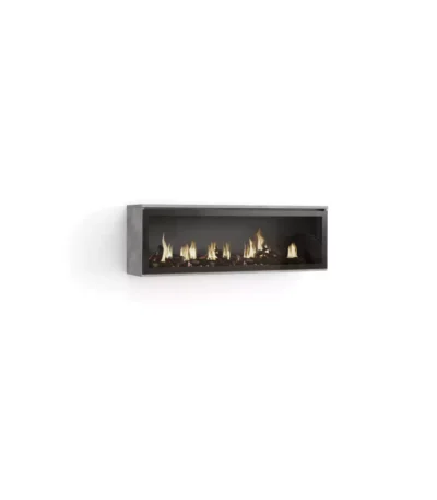 Chimenea eléctrica LED, 107x25x38cm, Colgado, Suspendido, Cemento - Muebles de salón modernos