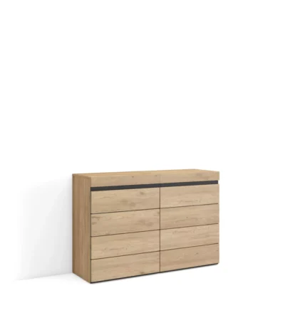 Cómoda, Cajonera, 114x35x75cm, Roble - Muebles de salón modernos