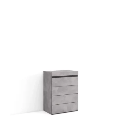 Cómoda, Cajonera, 57x35x75cm, Cemento - Muebles de salón modernos