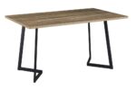 MESA AMBLER PATAS METAL Y TAPA MELAMINA ASERRADA - MESAS DE COMEDOR principal