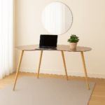 MESA ESCRITORIO POLARIS MARRÓN PATA ASERRADA - MESAS DE COMEDOR lateral