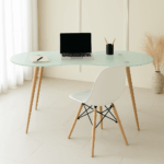 MESA ESCRITORIO SKAT TRANSLÚCIDO PATAS ASERRADAS - MESAS DE COMEDOR principal