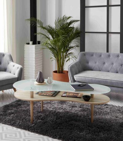 MESA CENTRO PEANUT TAPA GLASEADA - MESAS DE COMEDOR HomeCraft principal