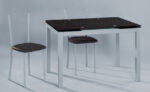 MESA BISBE EXTENSIBLE NEGRA CHASIS GRIS - MESAS DE COMEDOR principal