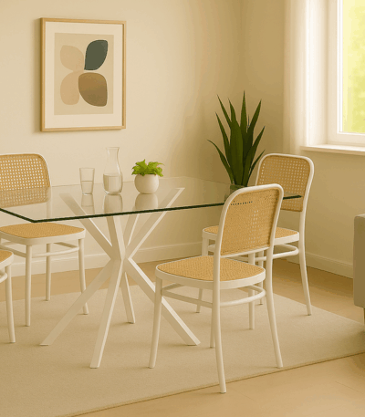 MESA STACY 2 BLANCO 1400x800x750mm - MESAS DE COMEDOR detalle