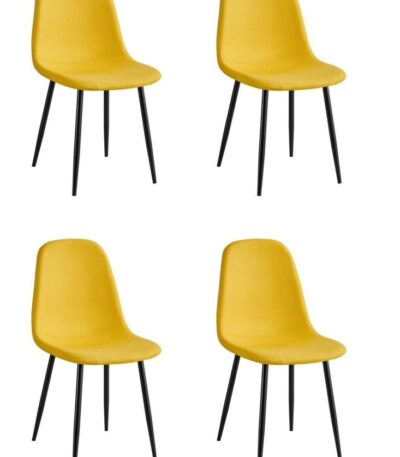 PACK DE 4 SILLAS JAMES MOSTAZA - SILLAS Y TABURETES principal