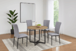 MESA CLEVELAND 2 TAPA REDONDA MELAMINA ASERRADA PATAS METAL. - MESAS DE COMEDOR HomeCraft detalle