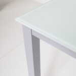 MESA CADELL FIJA 140 GRIS TAPA BLANCA - MESAS DE COMEDOR lateral