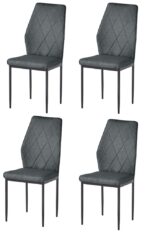 PACK 4 SILLAS AMBLER GRIS MARENGO - SILLAS Y TABURETES vista