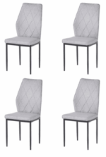PACK 4 SILLAS AMBLER GRIS CENIZA - SILLAS Y TABURETES vista