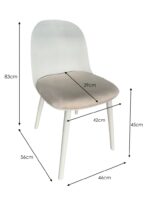PACK 4 SILLAS EWING BLANCA - SILLAS Y TABURETES lateral