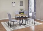 MESA CLEVELAND 2 TAPA REDONDA MELAMINA ASERRADA PATAS METAL. - MESAS DE COMEDOR HomeCraft principal