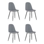 PACK DE 4 SILLAS JAMES GRIS ACERO - SILLAS Y TABURETES lateral