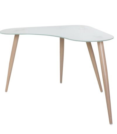 MESA ESCRITORIO POLARIS TRANSLÚCIDO PATA ASERRADA - MESAS DE COMEDOR principal