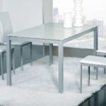 MESA CADELL FIJA 140 GRIS TAPA BLANCA - MESAS DE COMEDOR detalle