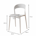 PACK 4 SILLAS PRINCETON BLANCAS - SILLAS Y TABURETES detalle