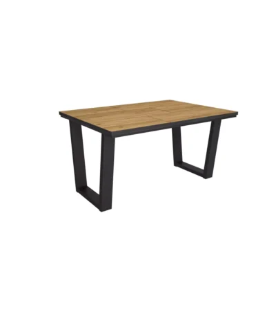 Mesa Comedor, 140x90x74 cm, Roble y negro - Muebles de salón modernos