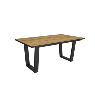 Mesa Comedor, 167x90x74 cm, Roble y negro - Muebles de salón modernos