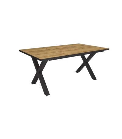 Mesa Comedor, 167x90x74 cm, Roble y negro - Muebles de salón modernos