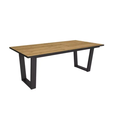 Mesa Comedor, 194x90x74 cm, Roble y negro - Muebles de salón modernos