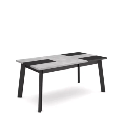 Mesa Comedor, 168x90x74cm, Cemento, Patas de madera - Muebles de salón modernos