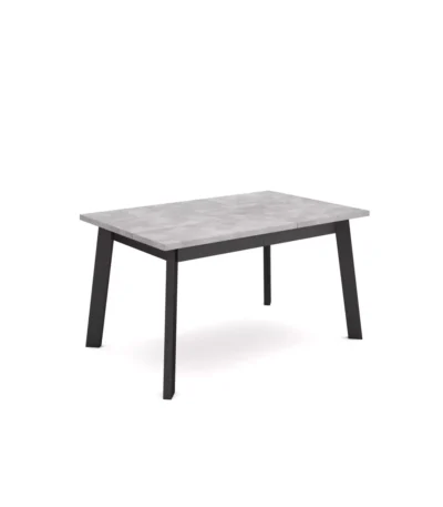 Mesa Comedor, 140x90x74cm, Cemento, Patas de madera - Muebles de salón modernos