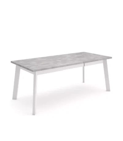 Mesa Comedor, 194x90x74cm, Cemento, Patas de madera - Muebles de salón modernos