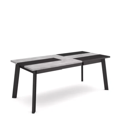 Mesa Comedor, 194x90x74cm, Cemento, Patas de madera - Muebles de salón modernos