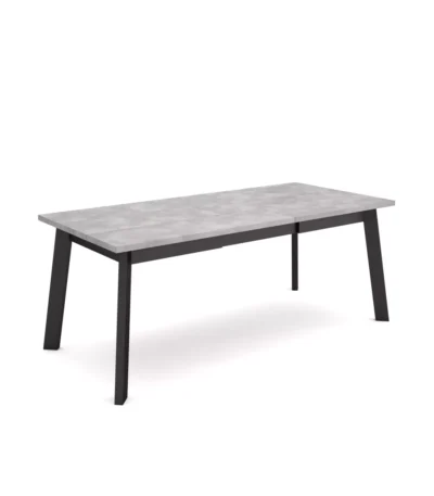 Mesa Comedor, 194x90x74cm, Cemento, Patas de madera - Muebles de salón modernos
