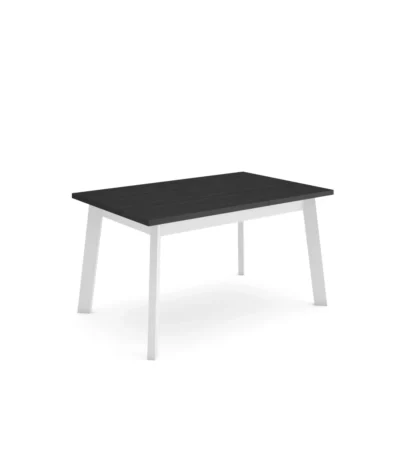 Mesa Comedor, 140x90x74cm, Negro, Patas de madera - Muebles de salón modernos