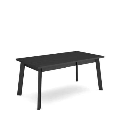 Mesa Comedor, 168x90x74cm, Negro, Patas de madera - Muebles de salón modernos