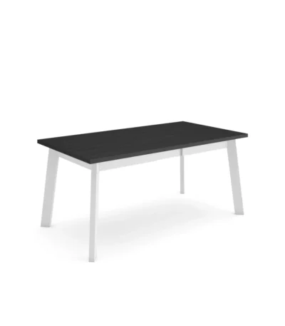Mesa Comedor, 168x90x74cm, Negro, Patas de madera - Muebles de salón modernos