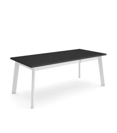 Mesa Comedor, 194x90x74cm, Negro, Patas de madera - Muebles de salón modernos