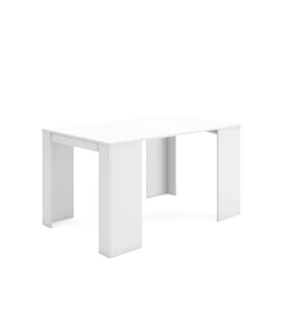 Mesa Consola extensible, 58/140x90x77cm, Blanco - Muebles de salón modernos