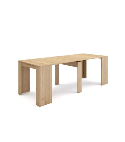 Mesa Consola extensible, 58/222x90x77cm, Roble - Muebles de salón modernos