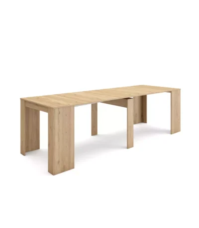Mesa Consola extensible, 58/262x90x77cm, Roble - Muebles de salón modernos