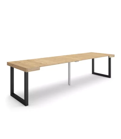 Mesa Consola extensible, 58/302x90x73cm, Roble, Patas madera maciza - Muebles de salón modernos