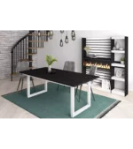 Mesa Comedor, 194x90x75cm, Negro, Estilo Industrial - Muebles de Salón Modernos e Industriales vista 2 - LoungeStyle - Muebles online baratos