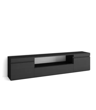 Mueble TV, 200x35x45cm, Televisión, Negro - Muebles de salón modernos