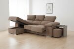 Sofá chaiselongue Lira modular con 2 pufs independientes, reclinable y antimanchas