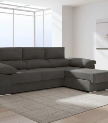 Sofá chaiselongue Lira modular con 2 pufs independientes, reclinable y antimanchas