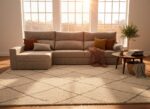 Sofá chaiselongue moderno Roar, diseño elegante y confort excepcional