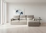 Sofá chaiselongue moderno Roar, diseño elegante y confort excepcional